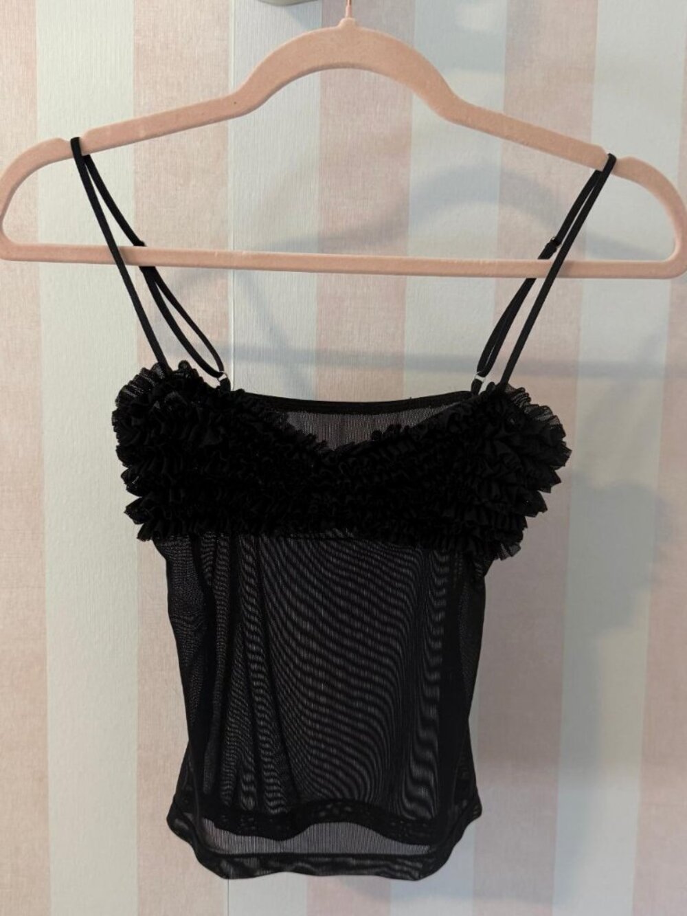 More to Come Carmine cami top Mesh top